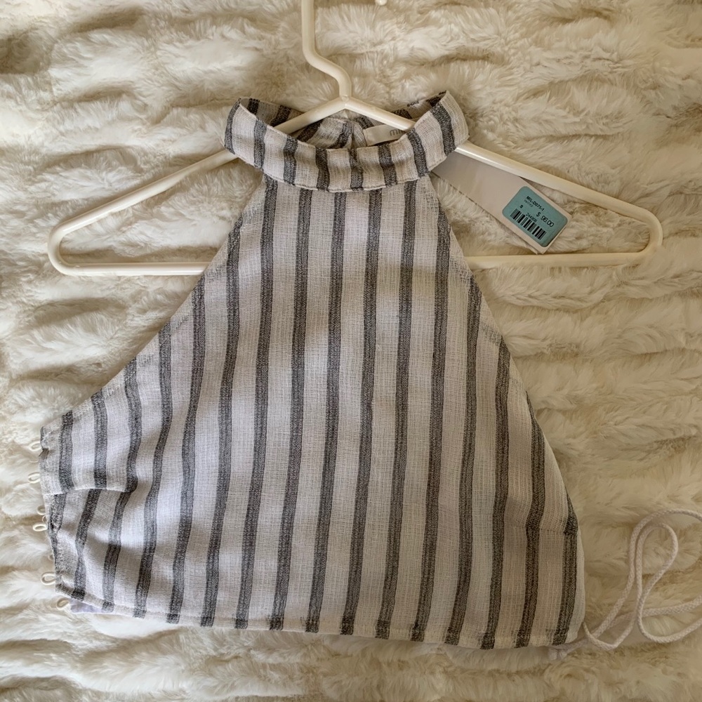 Millau Striped Crop Top